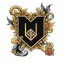 H B letters tattoo design idea