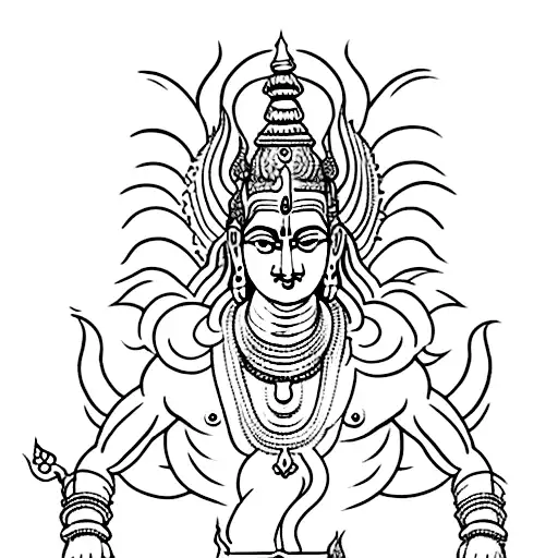 lord vishnu tattoo design idea