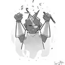 Steven Universe characters playing in a rock band tattoo design idea