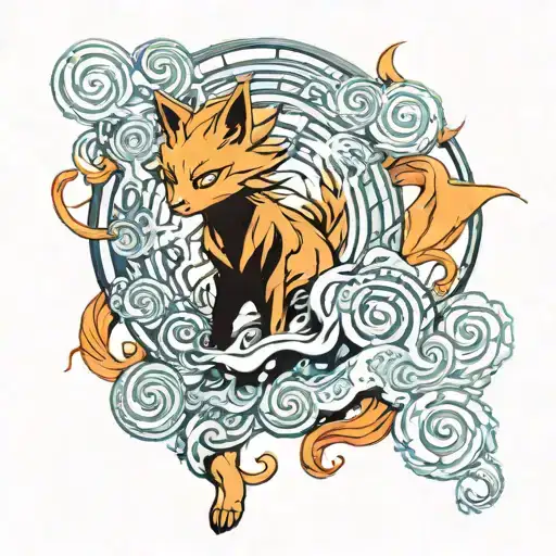 kurama naruto sweet tattoo design idea