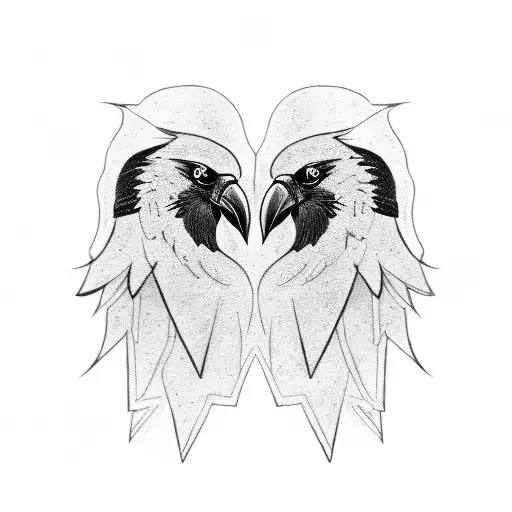 Odin's ravens Huginn and Muninn tattoo design idea