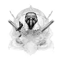 Odin's ravens Huginn and Muninn tattoo design idea