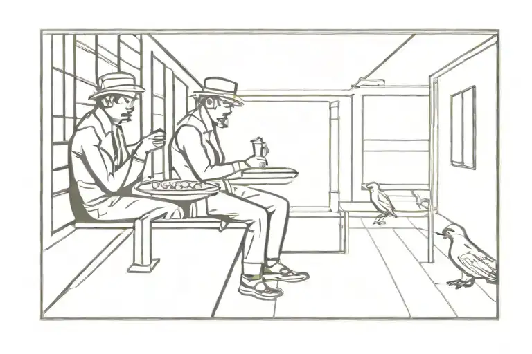 Nighthawks by Edward Hopper tattoo design idea