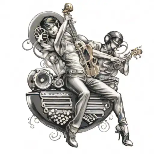 I love dance, music,  and i would like a 3D tattoo  tattoo design idea