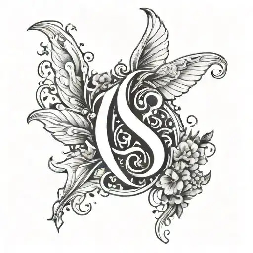design for me a tattoo that resembles forever love and togetherness using the letters f and V for a couple tattoo design idea