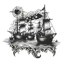 burn the boats tattoo design idea