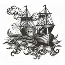 burn the boats tattoo design idea