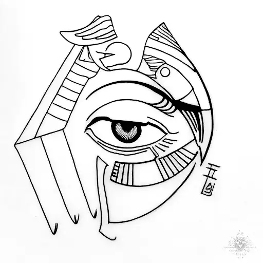 Eye of Ra tattoo design idea