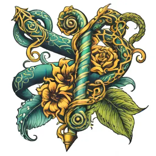 rod of asclepius arm tattoo tattoo design idea