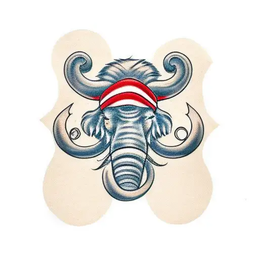 wooly mammoth  tattoo design idea