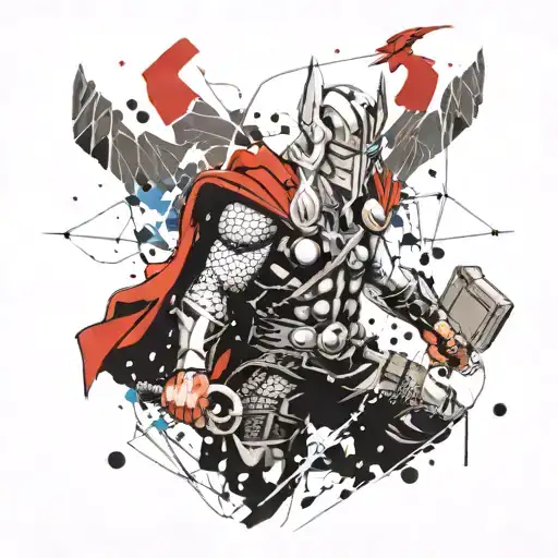 THOR, God of Thunder tattoo design idea