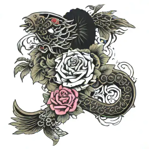 GUNS AND ROSE tattoo design idea