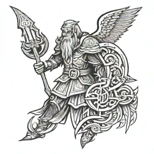 Odin tattoo design idea