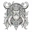Odin tattoo design idea