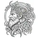 Odin tattoo design idea