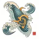 TSUNAMI tattoo design idea