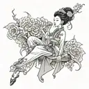 chinese women tattoo design idea