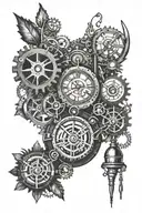 steampunk inspired tattoo tattoo design idea