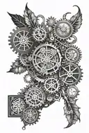 steampunk inspired tattoo tattoo design idea