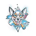 blue heeler tattoo design idea