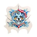 blue heeler tattoo design idea