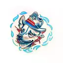 blue heeler tattoo design idea