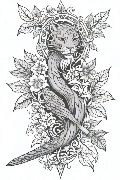 cinnamon, ginger, and a lance tattoo design idea