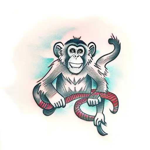 Batik monkey tattoo  Tattoogridnet