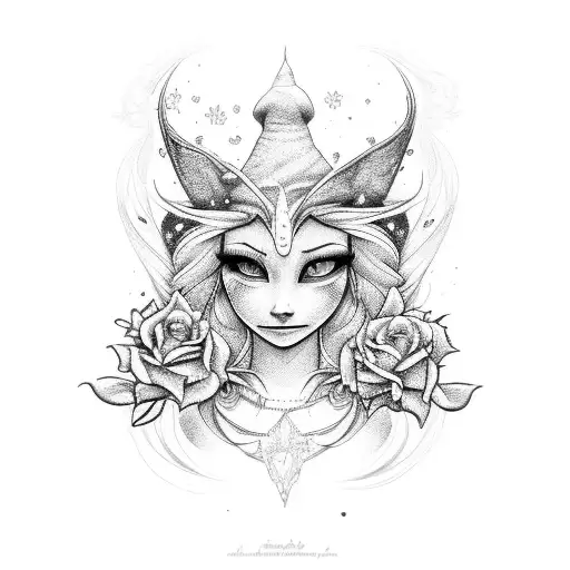 Firstnama alice et elsa melted tattoo design idea