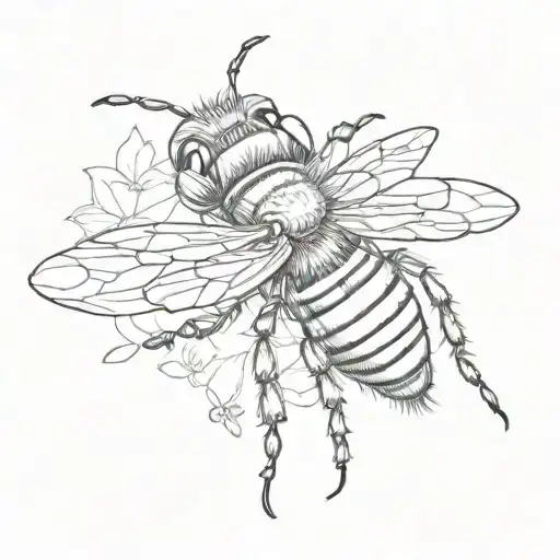 bee in a cardigan tattoo design idea