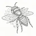 bee in a cardigan tattoo design idea