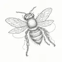 bee in a cardigan tattoo design idea