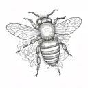 bee in a cardigan tattoo design idea