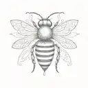 bee in a cardigan tattoo design idea