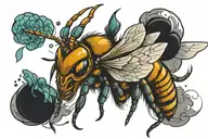 hornet tattoo design idea