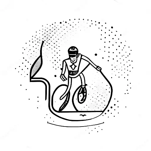 Marathon runner tattoo design idea