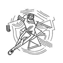 Marathon runner tattoo design idea