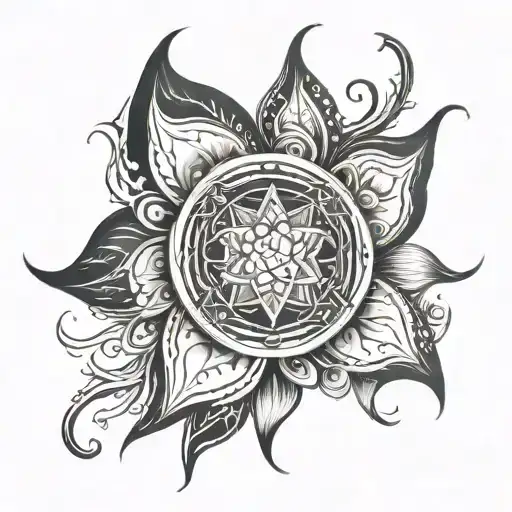 positive energy tattoo design idea