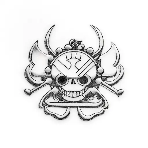 the logo of the anime one piece shanks tattoo design idea