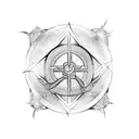 sigil Coptic cross tattoo design idea