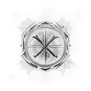 sigil Coptic cross tattoo design idea