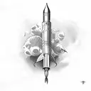 goose with rocket launcher tattoo design idea