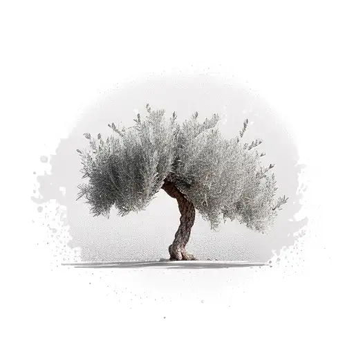 olive tree tattoo design idea