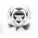 Mother monkey with son tattoo design idea