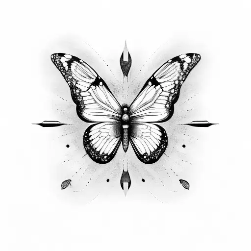 butterflies with semicolon and the words "I survived" tattoo design idea