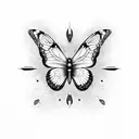 butterflies with semicolon and the words "I survived" tattoo design idea