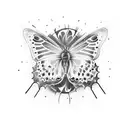 butterflies with semicolon and the words "I survived" tattoo design idea