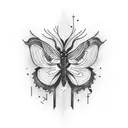 butterflies with semicolon and the words "I survived" tattoo design idea