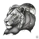 world leo constellation tattoo design idea