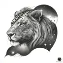 world leo constellation tattoo design idea